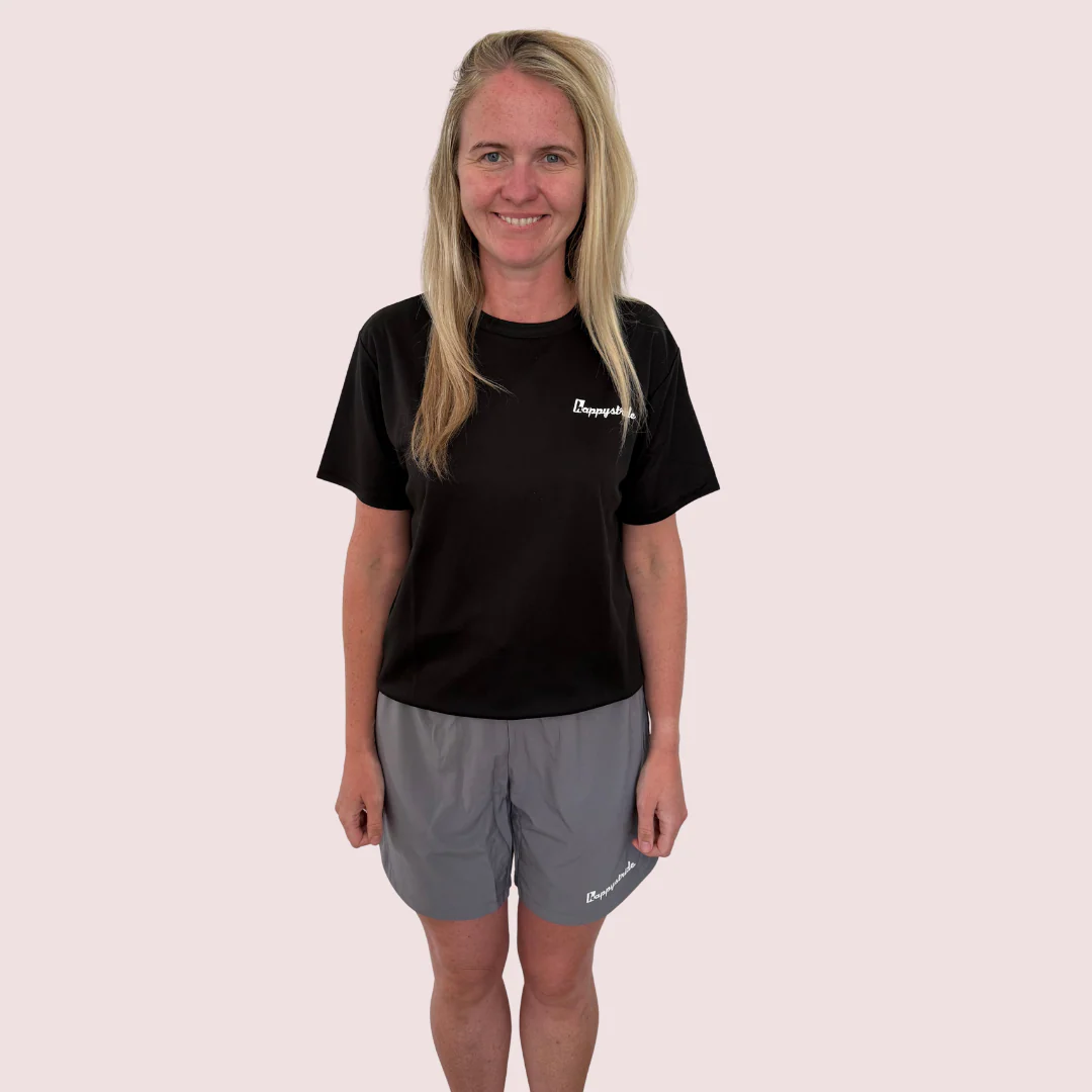 'Basic b*tch'' grey fitness shorts (7") - Image 5