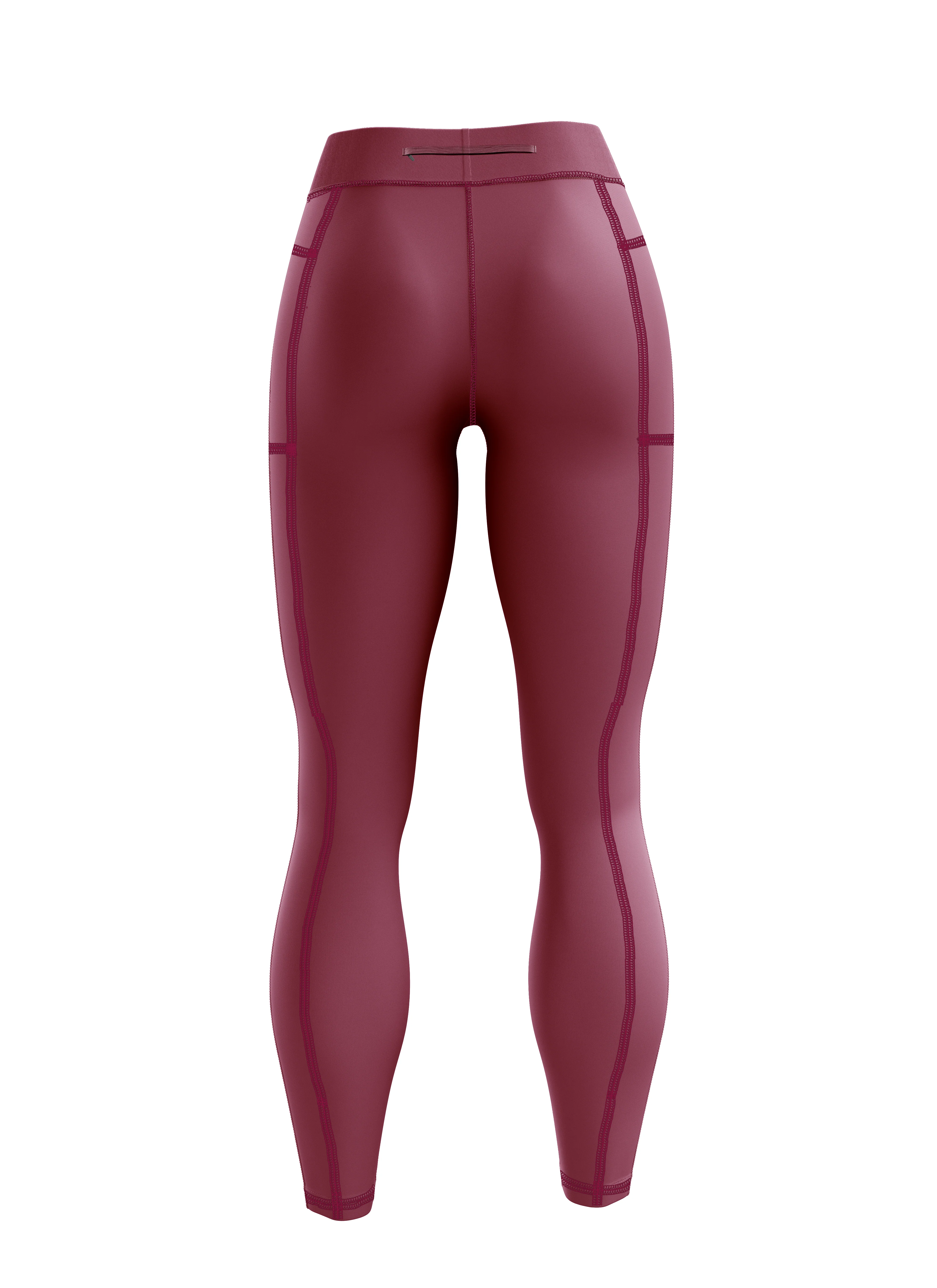 "Basic b*tch" maroon leggings - Image 6