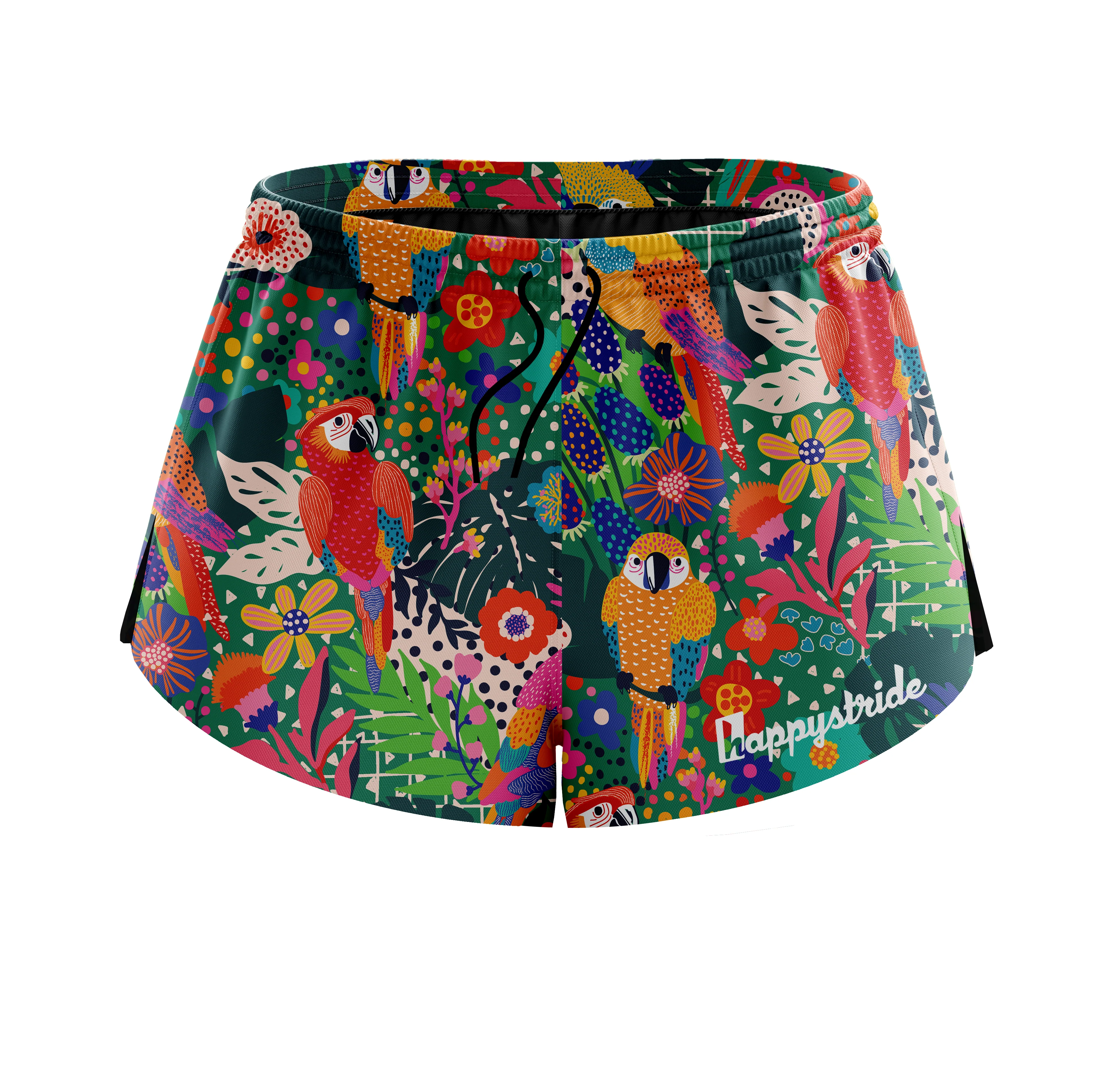 "Jungle jives'' racer shorts