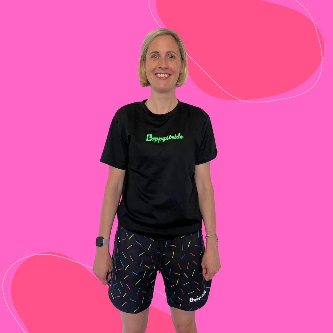 'Sprinkle-of-joy'' black fitness shorts (7") - Image 6